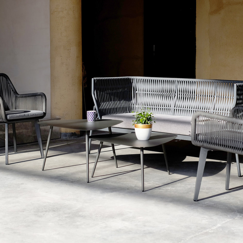 Table d'appoint 2 pièces Aymavilles acier anthracite [casa.pro] - premiumXL