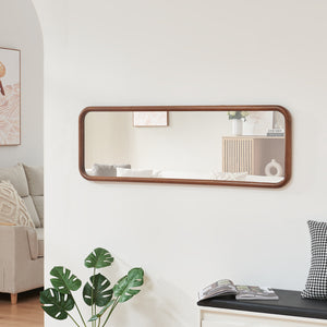 Miroir mural Ristijarvi 120 x 40 cm marron [en.casa] 