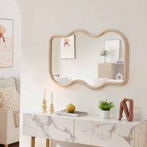 Miroir mural Bellerirnu 90x60 cm aspect chêne Sonoma [en.casa]