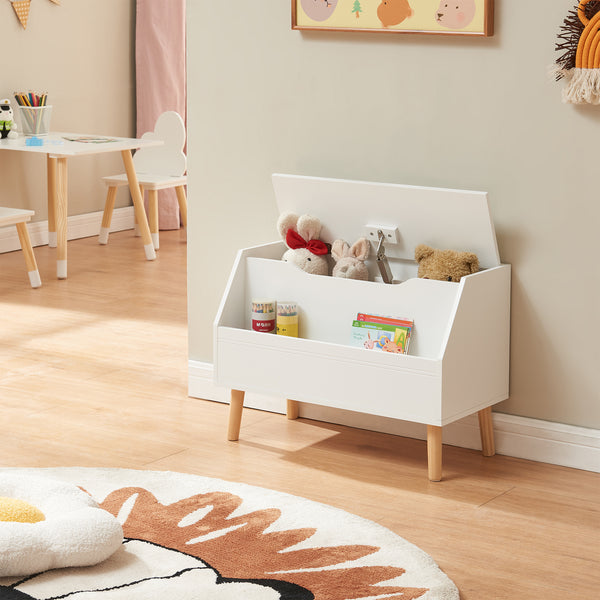 Coffre à jouets Aavanrar 60x30x43 cm Blanc [en.casa]