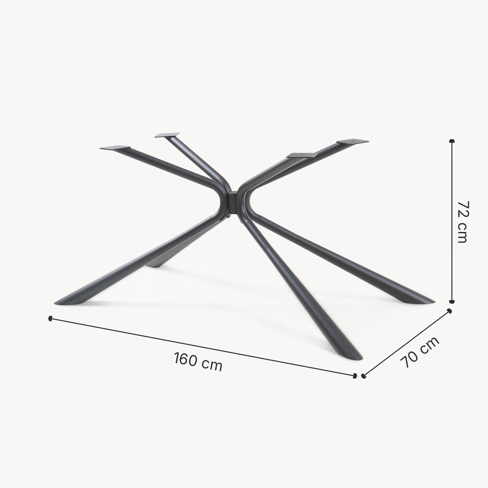 Tischgestell Havosanlurg Stahl 160x70x72 cm Schwarz [en.casa] - premiumXL