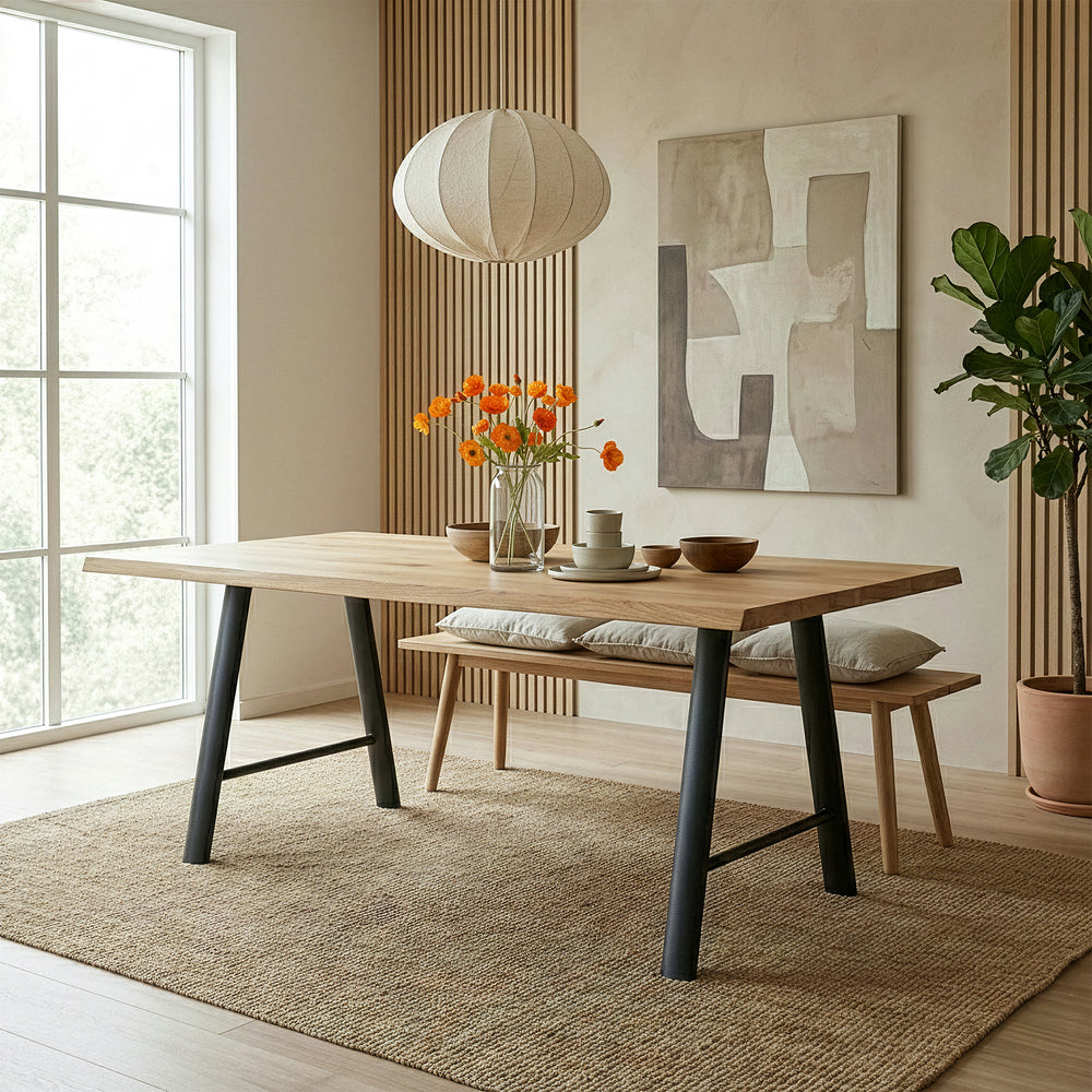 Ensemble de 2 pieds de table Hullem en acier 72x70x10 cm noir [en.casa]