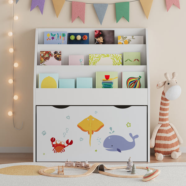 Étagère pour enfants Aarnskona 70 x 63 x 30 cm à motif Aqua Dream [en.casa] 