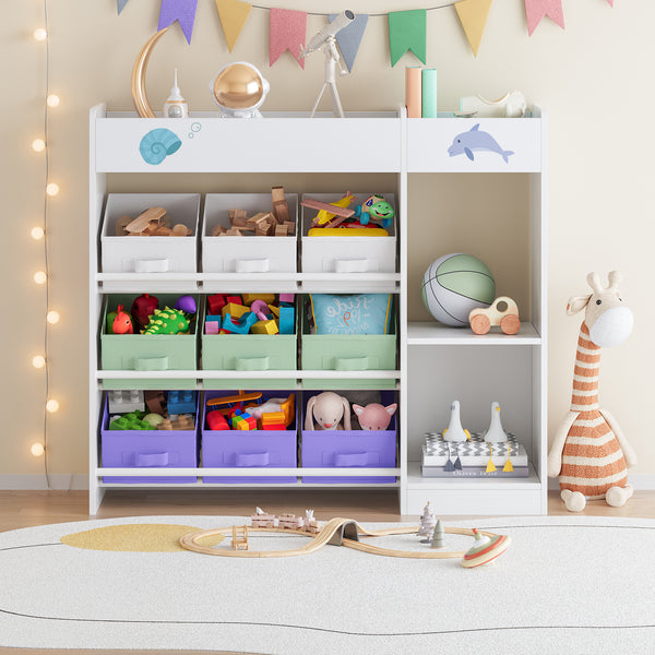 Étagère pour enfants Farusa 80 x 90 x 30 cm à motif Aqua Dream [en.casa] 