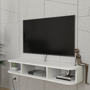 Meuble TV Oundsvas mural 120 x 30 x 19 cm blanc [en.casa] 