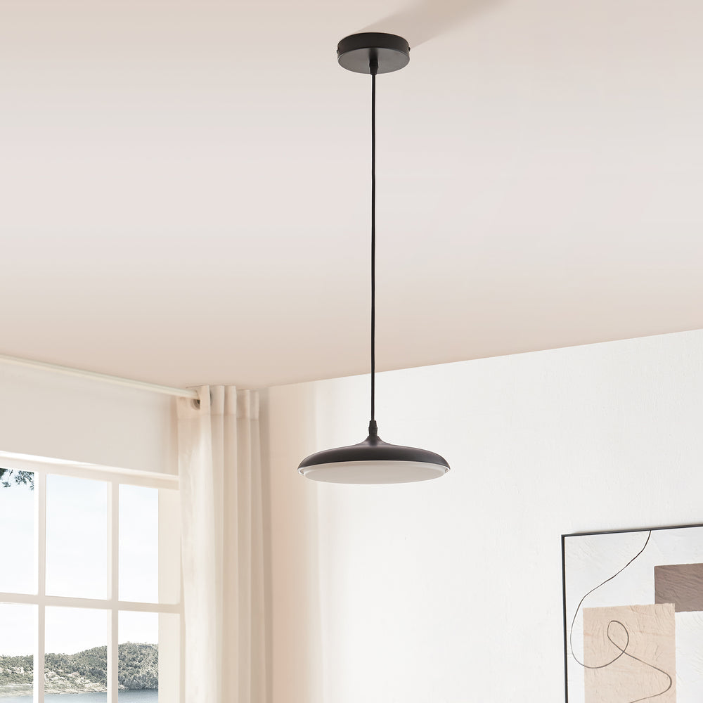 Hängeleuchte Oupilu mit integrierten LEDs Metall 120x25x25 cm Schwarz/Weiß [lux.pro] - premiumXL