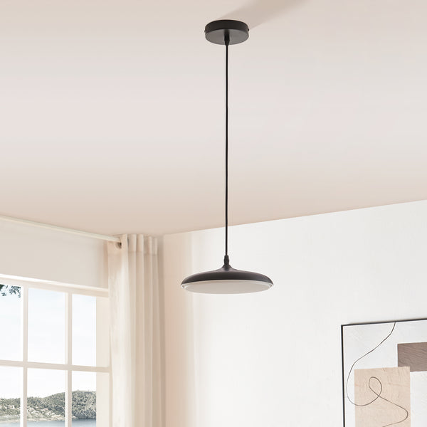 Suspension Oupilu avec LED intégrées Métal 120x25x25 cm Noir/Blanc [lux.pro]