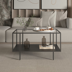 Table basse Nynna 90x50x50 cm Noir [en.casa]