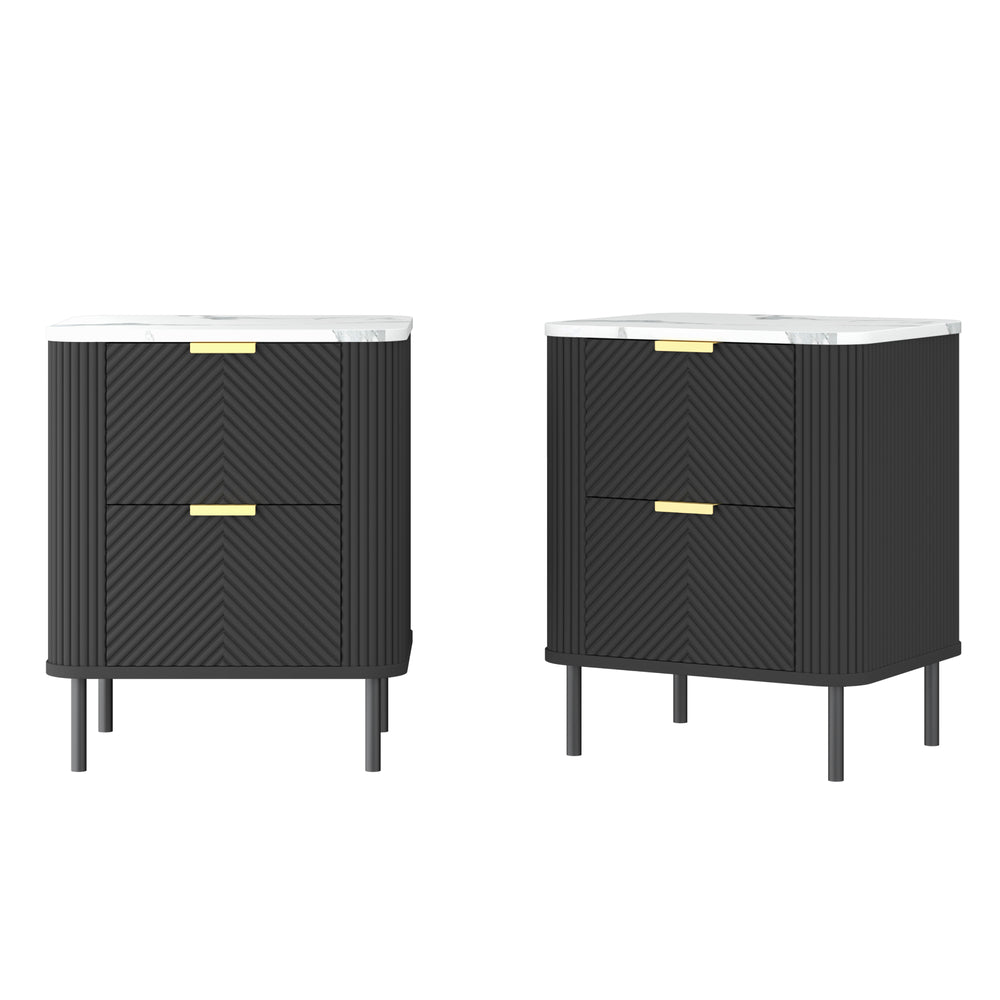 Lot de 2 tables de chevet Olvehok 55 x 52 x 38 cm [en.casa]