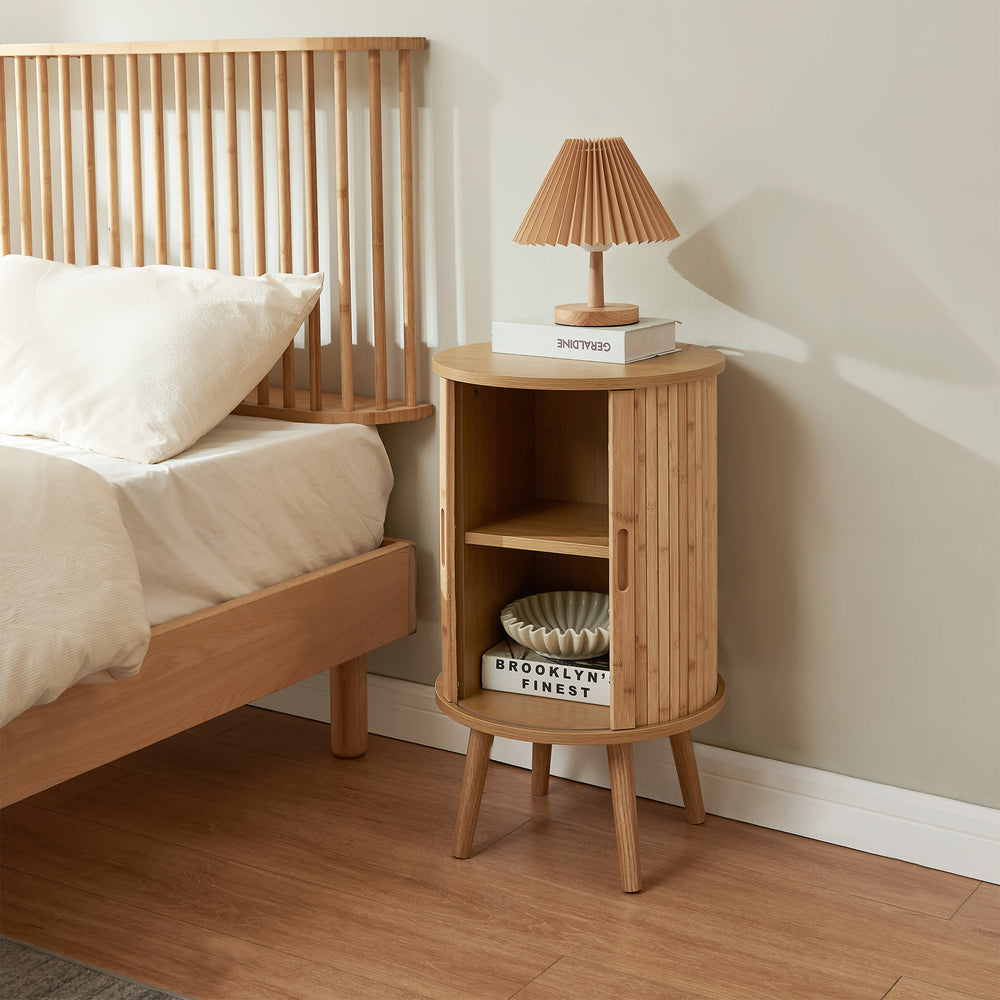 Table de chevet Nordkapp 65 x 40 cm naturel [en.casa]