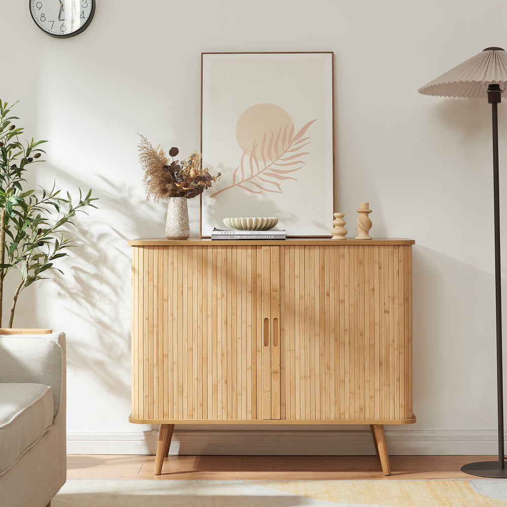 Meuble d’appoint Nordkapp 100 x 40 x 80 cm bambou naturel [en.casa]