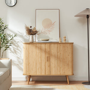 Meuble d’appoint Nordkapp 100 x 40 x 80 cm bambou naturel [en.casa]