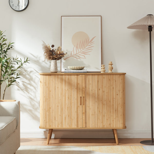 Meuble d’appoint Nordkapp 100 x 40 x 80 cm bambou naturel [en.casa]
