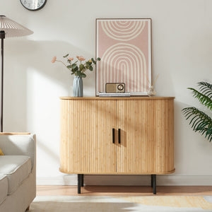 Armoire d'appoint Tvedestrand 100 x 40 x 80 cm naturel / noir [en.casa]