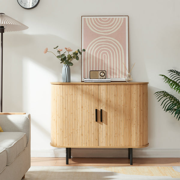 Armoire d'appoint Tvedestrand 100 x 40 x 80 cm naturel / noir [en.casa]