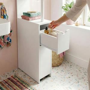 Étagère de salle de bain Fadeskimma 113 x 19 x 45 cm blanc [en.casa]