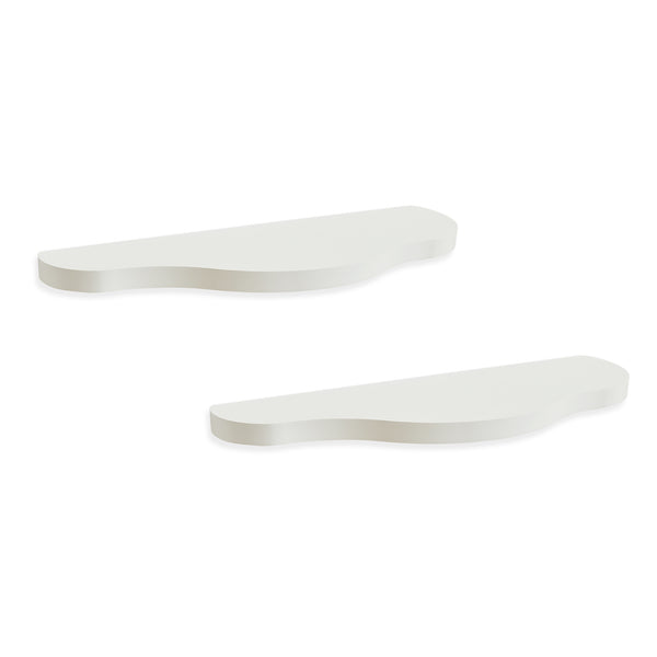 Lot de 2 étagères murales pour enfant Sirlstalo  57 x 19 x 3 cm blanc [en.casa]