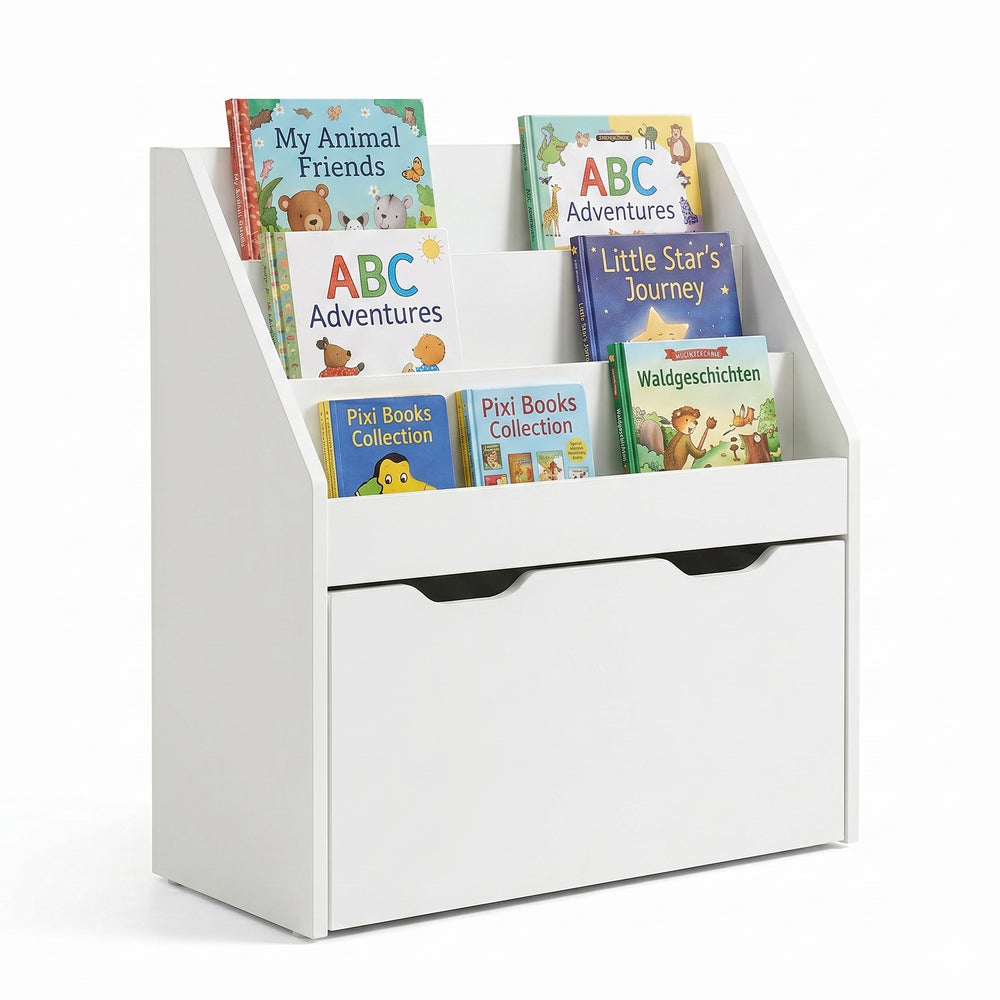 Bibliothèque pour enfant Sirlstalo 70 x 63 x 30 cm blanc [en.casa]