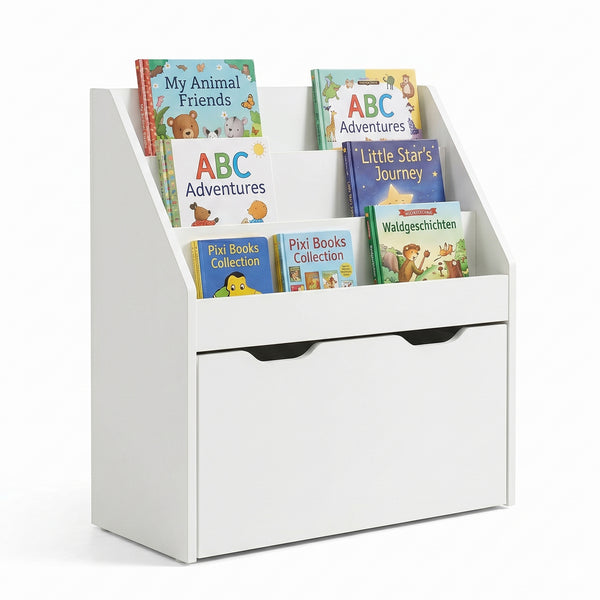 Bibliothèque pour enfant Sirlstalo 70 x 63 x 30 cm blanc [en.casa]
