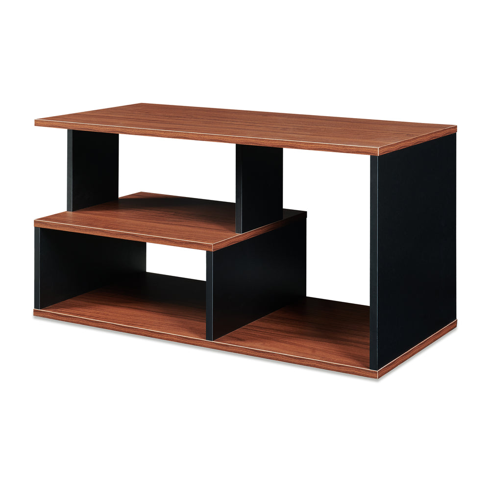 Table basse Trond 80x40x42 cm Noir/Noyer [en.casa]