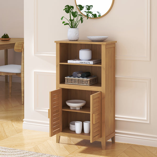 Meuble d’appoint Rirg bambou 92 x 50 x 25 cm naturel [en.casa]