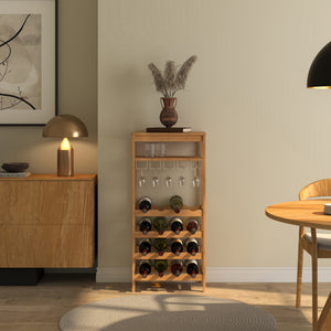 Casier à vin Fillby 100 x 47 x 29 cm bambou naturel [en.casa]