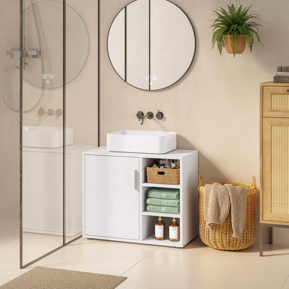 Meuble sous-vasque Kulaik 51 x 60 x 32 cm blanc [en.casa]