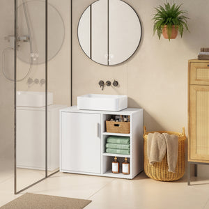 Meuble sous-vasque Kulaik 51 x 60 x 32 cm blanc [en.casa]