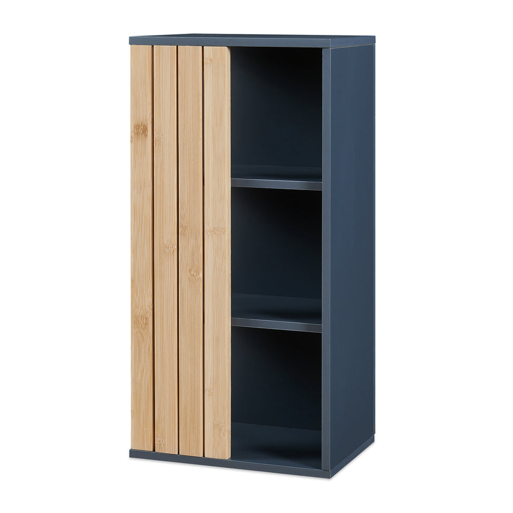 Armoire murale de salle de bain Svanes bambou 60 x 30 x 20 cm gris foncé naturel [en.casa]