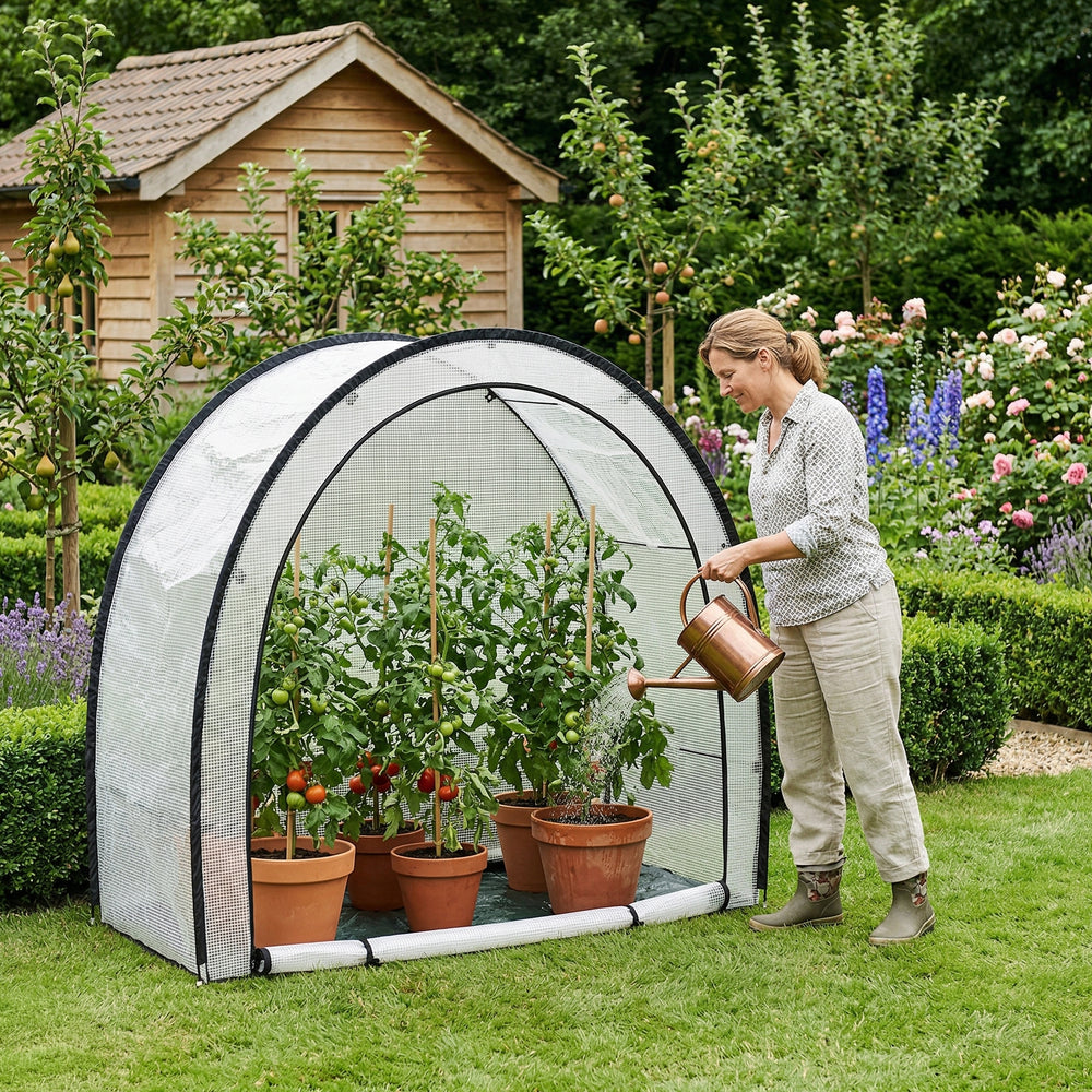 Serre à tomates Larshasas 180 x 80 x 170 cm transparent [en.casa]