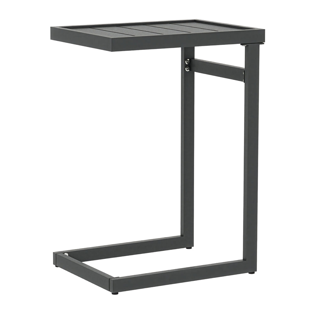 Table d'appoint de jardin Gaby acier 58 x 40 x 30 cm gris anthracite casa.pro