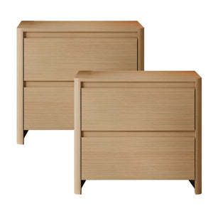 Lot de 2 tables de chevet Takranmaa 54 x 60 x 40 cm effet chêne [en.casa]