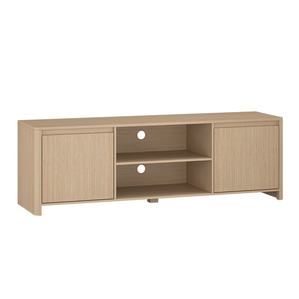 Meuble TV Takranmaa 150x40x50 cm aspect chêne [en.casa]