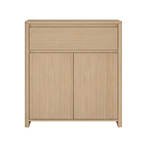 Armoire d'appoint Takranmaa 88x79x39 cm aspect chêne [en.casa]