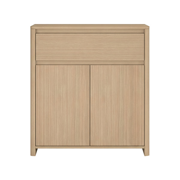 Armoire d'appoint Takranmaa 88x79x39 cm aspect chêne [en.casa]