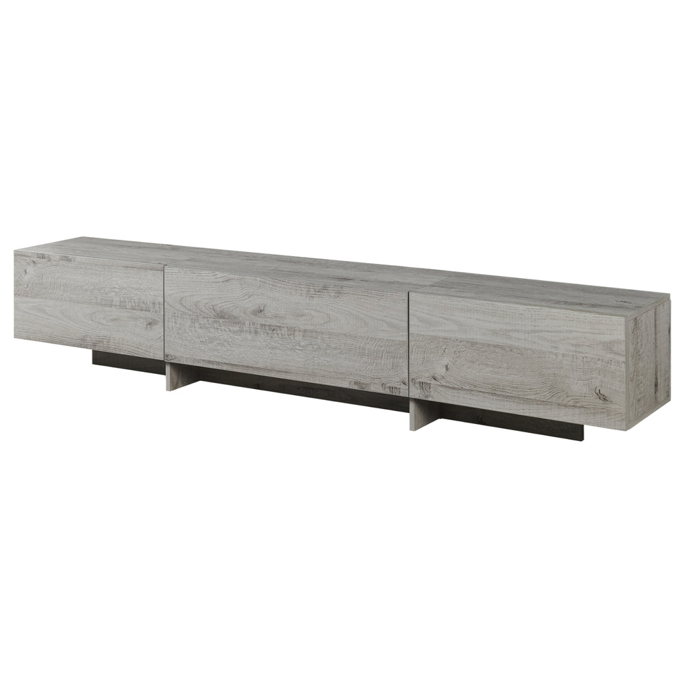 Meuble TV Kapipimso 194 x 31 x 37 cm effet chêne gris [en.casa]