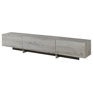 Meuble TV Kapipimso avec 3 volets 194x31x37 cm aspect chêne, gris [en.casa]