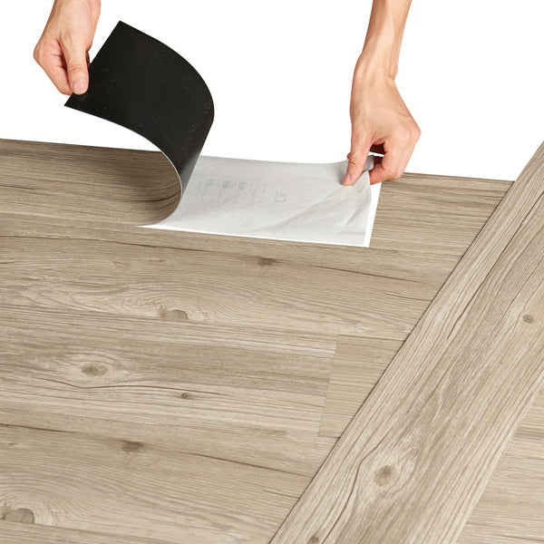 Revêtement de Sol Adhésif Lames Laminées PVC Vinyle Effet Naturel Compatible au Plancher Chauffant 7 Pièces 0,975 m² [neu.haus]