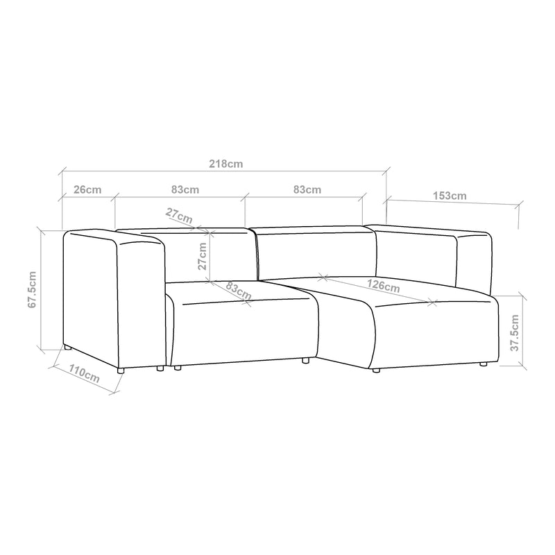 Croquis coté Canapé Suldal [en.casa]