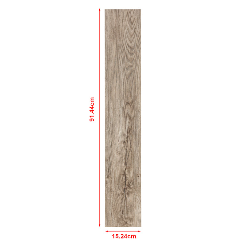 Croquis coté Revêtement de Sol Adhésif Lames Laminées PVC Vinyle Effet Naturel Compatible au Plancher Chauffant 7 Pièces 0,975 m² Chêne Clair Mat [neu.haus]