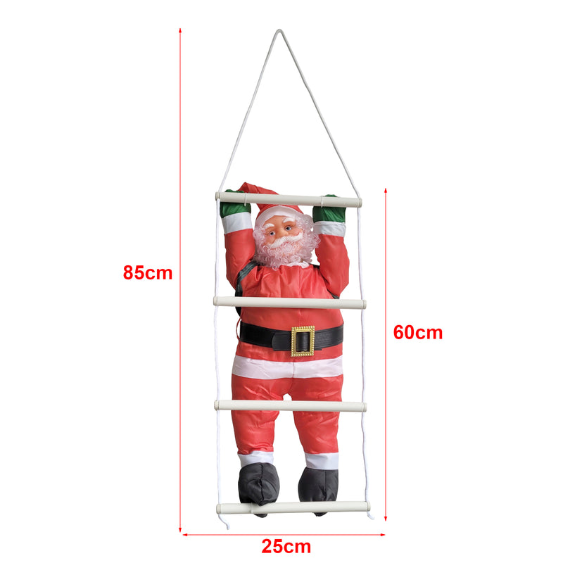 Croquis coté Père Noël Grimpant À L'échelle pour Intérieur Extérieur 85 X 25 Cm [en.casa] 