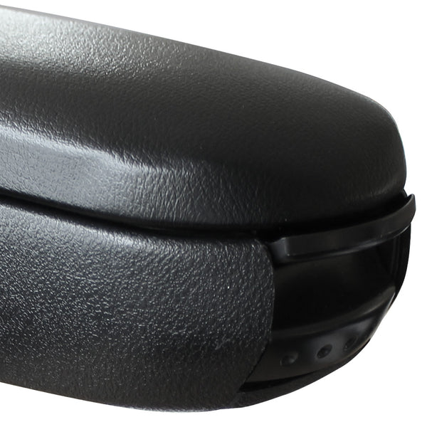 [pro.tec] Accoudoir central pour Golf IV / Bora / New Beetle - avec compartiment - rembourré - cuir-synthétique - noir avec des coutures noirs