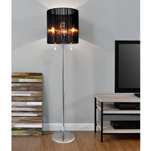 [lux.pro] Lampadaire 167x40cm Lampe métal noir chrom