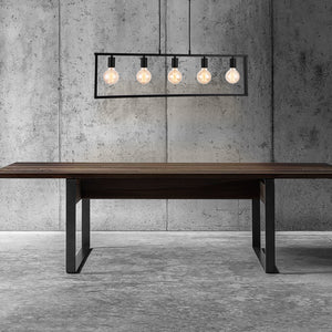 Suspension Métal Noir Plafonnier Luminaire 5 flammes Design [lux.pro]