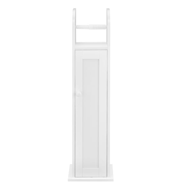 [en.casa] Meuble de Salle de Bain Armoire de Salle de Bain Rangement de Salle de Bain MDF Laqué Blanc 78 x 20 x 18 cm