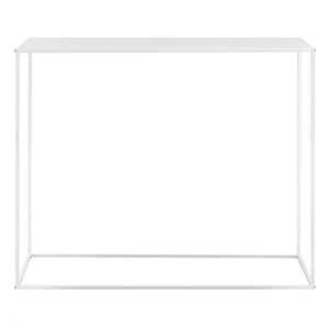 Table Console en Métal Résistant 95 x 110 x 32 cm Blanc Mat [en.casa]
