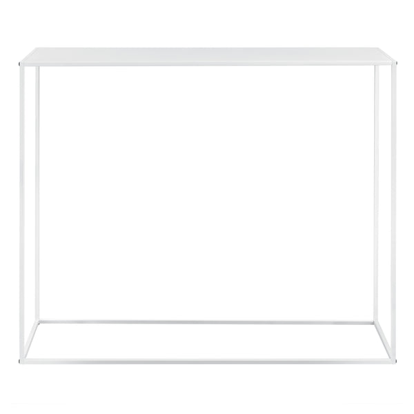 Table Console en Métal Résistant 95 x 110 x 32 cm Blanc Mat [en.casa]