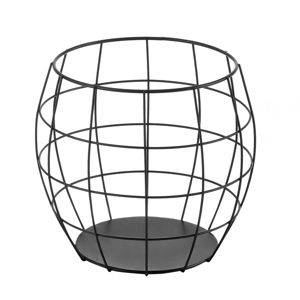 Table basse Neman lot de 3 paniers en métal noir en.casa