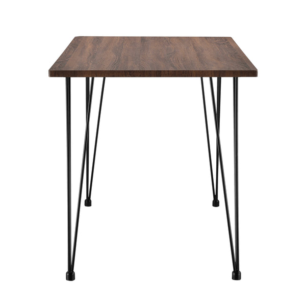 Table à manger Kiel 120x70 cm aspect noyer en.casa