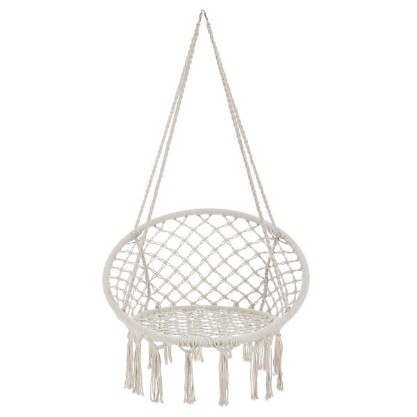 Fauteuil suspendu Tampico Max. 100 kg pour intérieur et extérieur Crème casa.pro